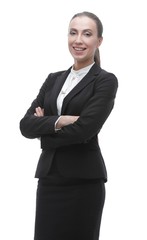 closeup. confident female Manager in a business suit