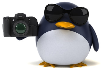 Fun penguin - 3D Illustration