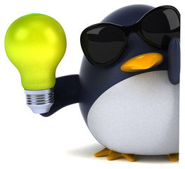 Fun penguin - 3D Illustration