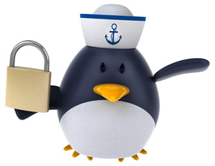 Fun penguin - 3D Illustration