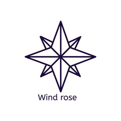 Obraz premium icon of wind rose on a white background.