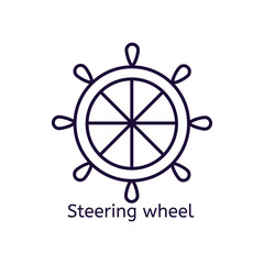  icon of steering wheel on a white background.