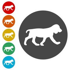 Dog icons set vector silhouette - Illustration 