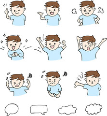 男性　イラスト　セット