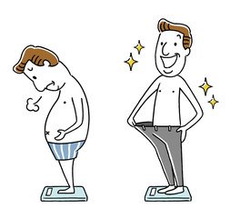 中年男性：ダイエット