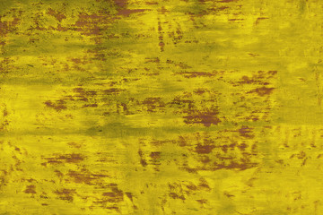 Yellow old metal wall