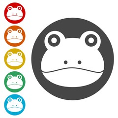 Frog icons set logo - Illustration 