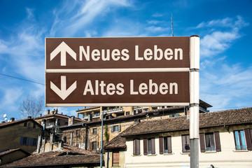 Fototapeta premium Schild 230 - Neues Leben