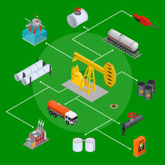 Oil Industry and Energy Resource Concept. Vector