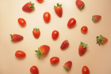 Strawberry and cherry tomato