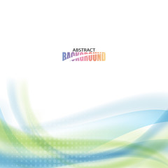 Abstract background Blue and green waves