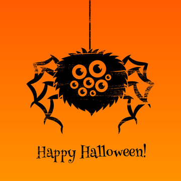 Halloween background with spider.
