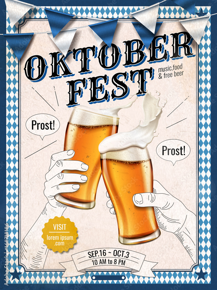 Wall mural Oktoberfest celebration poster