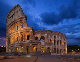 Fototapeta na wymiar The Colosseum or Flavian Amphitheatre (Amphitheatrum Flavium or Colosseo), Rome, Italy.