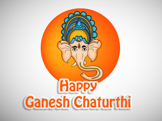 Illustration of Lord Ganesha for the hindu festival Ganesh Chaturthi celebrated in India