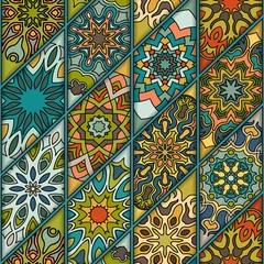Meubelstickers Naadloze patroon. Vintage decoratieve elementen. Hand getekende achtergrond. Islam, Arabische, Indiase, Ottomaanse motieven. Perfect voor afdrukken op stof of papier. © somber