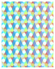 Abstract colorful pattern with geometric lines and circles