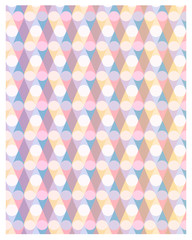 Abstract pastel pattern with geometric lines and circles