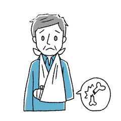 手の骨折　男性　高齢