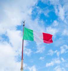 italian flag in rome