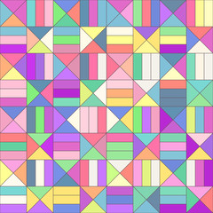 vector mosaic seamless pattern. Geometric texture concept. 054