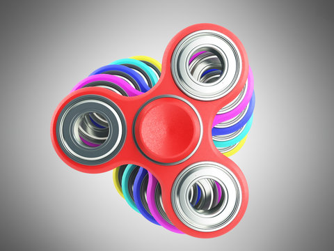 Hand Spiners 3d render on grey background