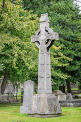 Irish cross at the cemetery of Saint Patrick cathedral in Dublin, Ireland