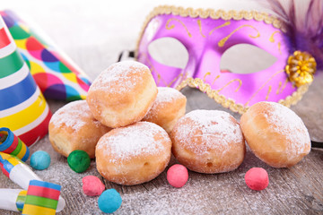 donut for carnival with decoration