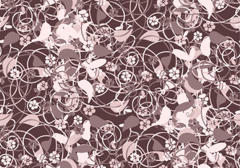 seamless pattern, pattern flowers abstract