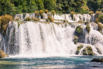 Krka River Park Falls Famous Body of Water in Croatia Beautiful Summer Destination