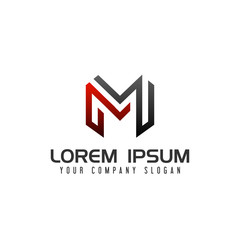 Modern Letter M logo design concept template
