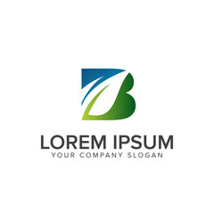 letter B nature logo. design concept template