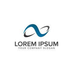 Obraz premium letter x unlimited logo design concept template