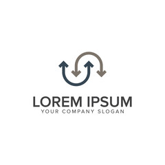 Fototapeta premium arrow logo design concept template