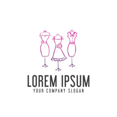 woman clothes logo design concept template