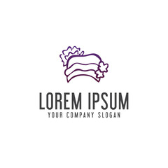 hat woman logo design concept template