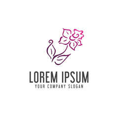 Fototapeta premium Flower logo design concept template