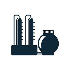 vector oil refinery simple flat icon pictogram isolated on a white background. Gas oil fuel, energy power petroleum industry symbol, sign