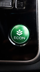 Green circle button controller of economyy feul of hi-tech car