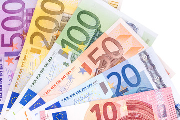 Euro banknotes