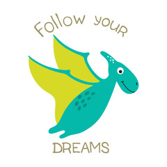 Cute dino illustration