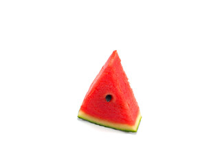 watermelon slices on white background