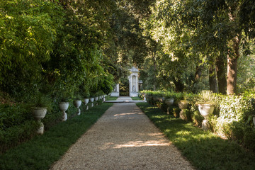 A path in the Park of Villa Pallavicini, Genoa