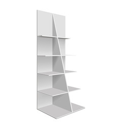 Empty showcase. Illustration isolated on white background