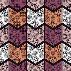 Seamless background with abstract geometric pattern. Tangram elements. Textile rapport.
