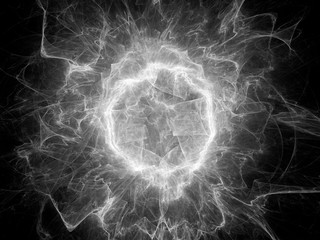Naklejka premium Glowing round shape energy field texture