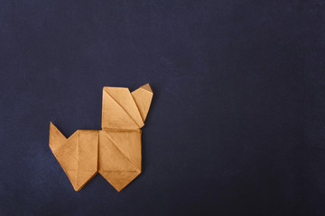 Flat Polygonal Origami Dog
