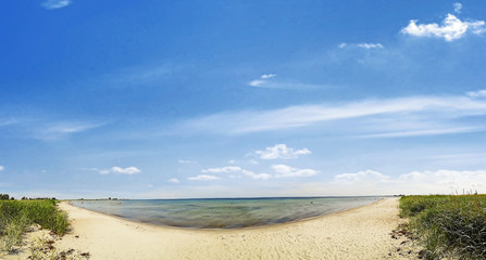 beach - panorama view - baltic sea