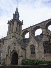 Fototapeta na wymiar Iglesia de San Mateo / Église de San Mateo. Morlaix. Bretaña. Francia