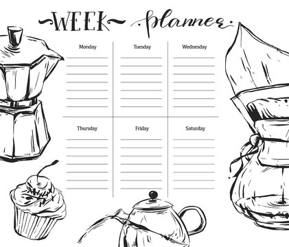 Cards and stickers with foods for recipe book.